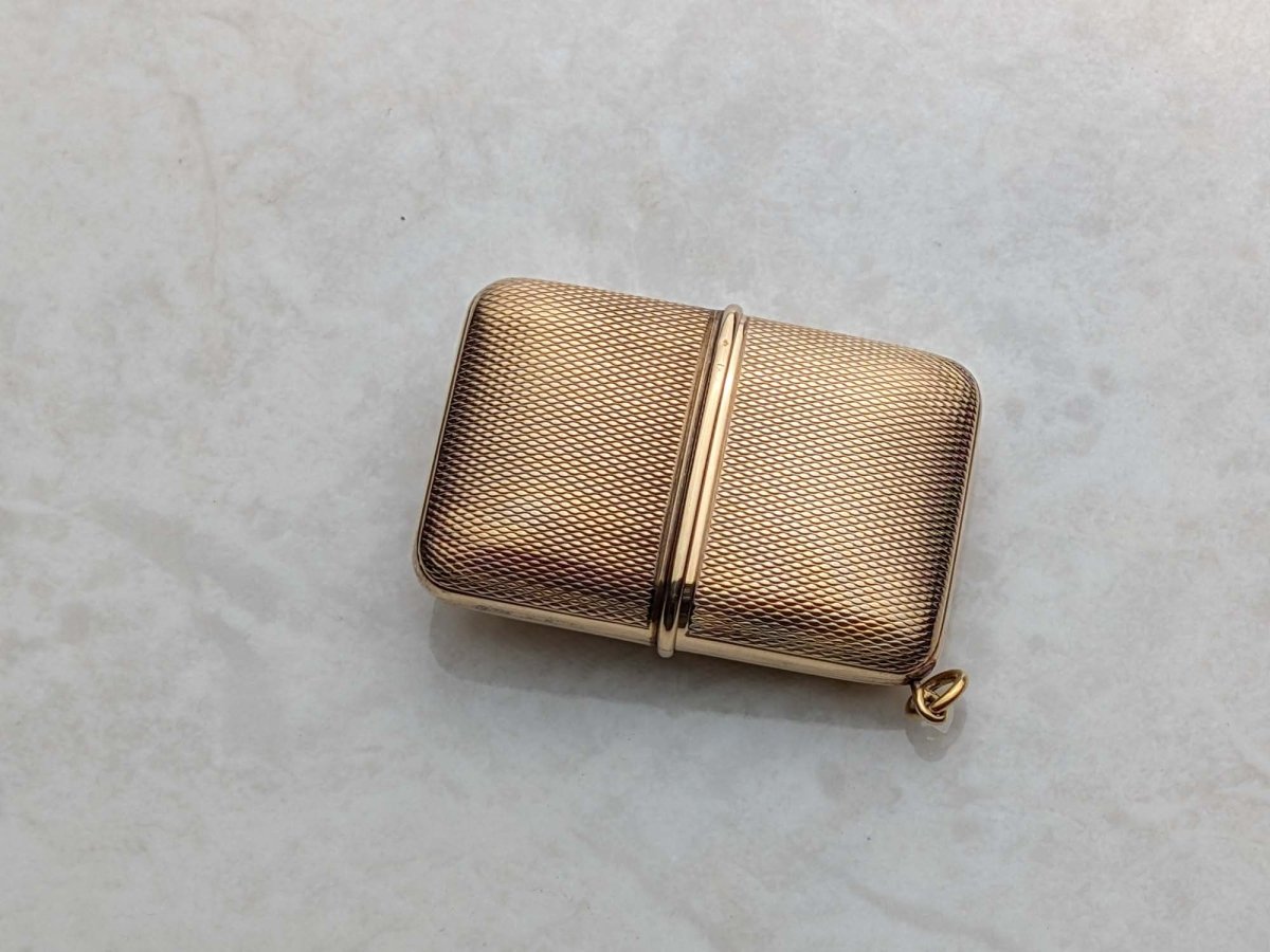 1920s Movado Hausmann & Co Ermeto Normal 9K Gold Clock