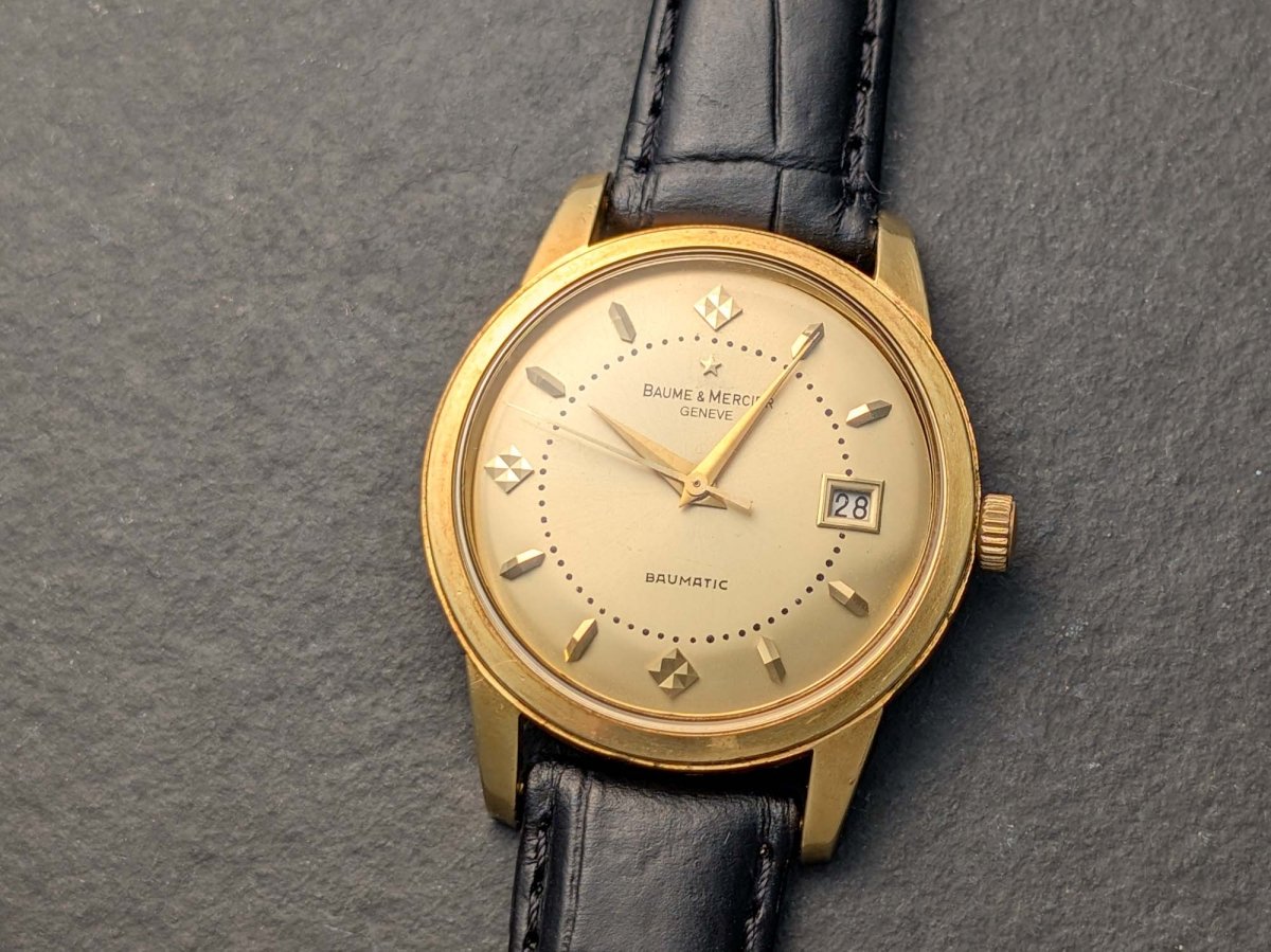 1950s Baume & Mercier Baumatic - 18k Gold - Felsa 692 Wristwatch