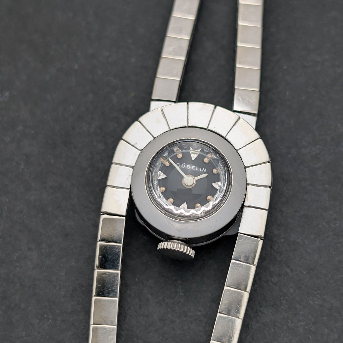 1960s Ladies Gübelin 14 Karat White Gold Wristwatch