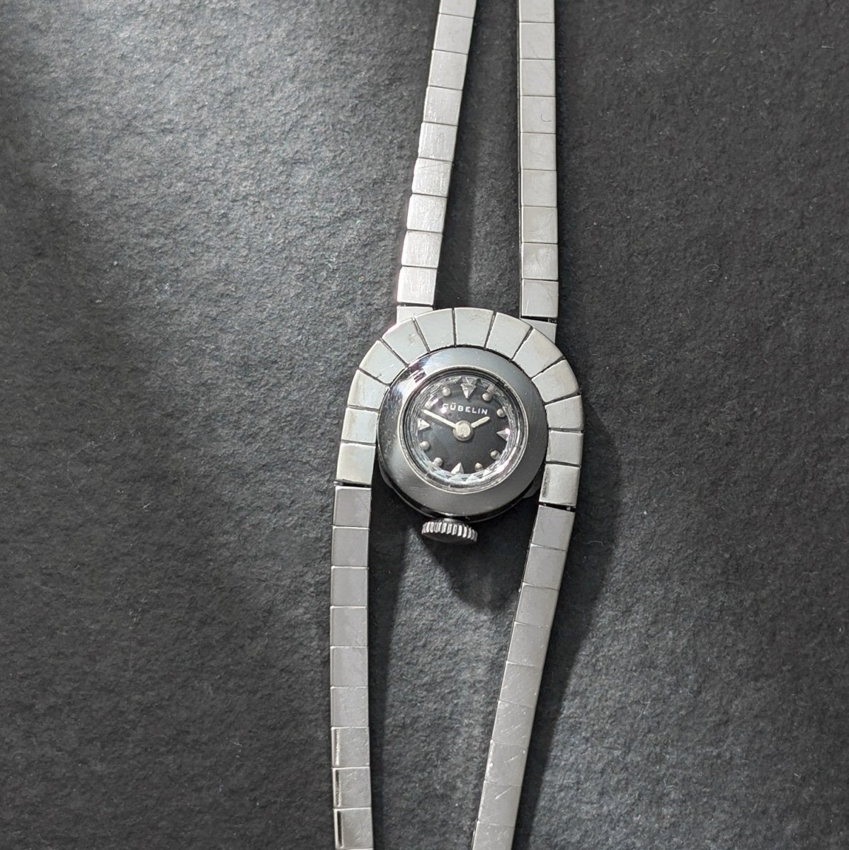 1960s Ladies Gübelin 14 Karat White Gold Wristwatch