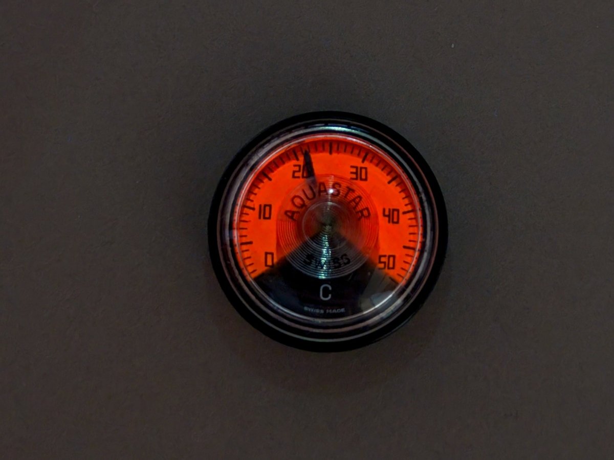 Aquastar Button Gauge / Strap Dive Thermometer - Celsius - Orange + X ;) Collectible