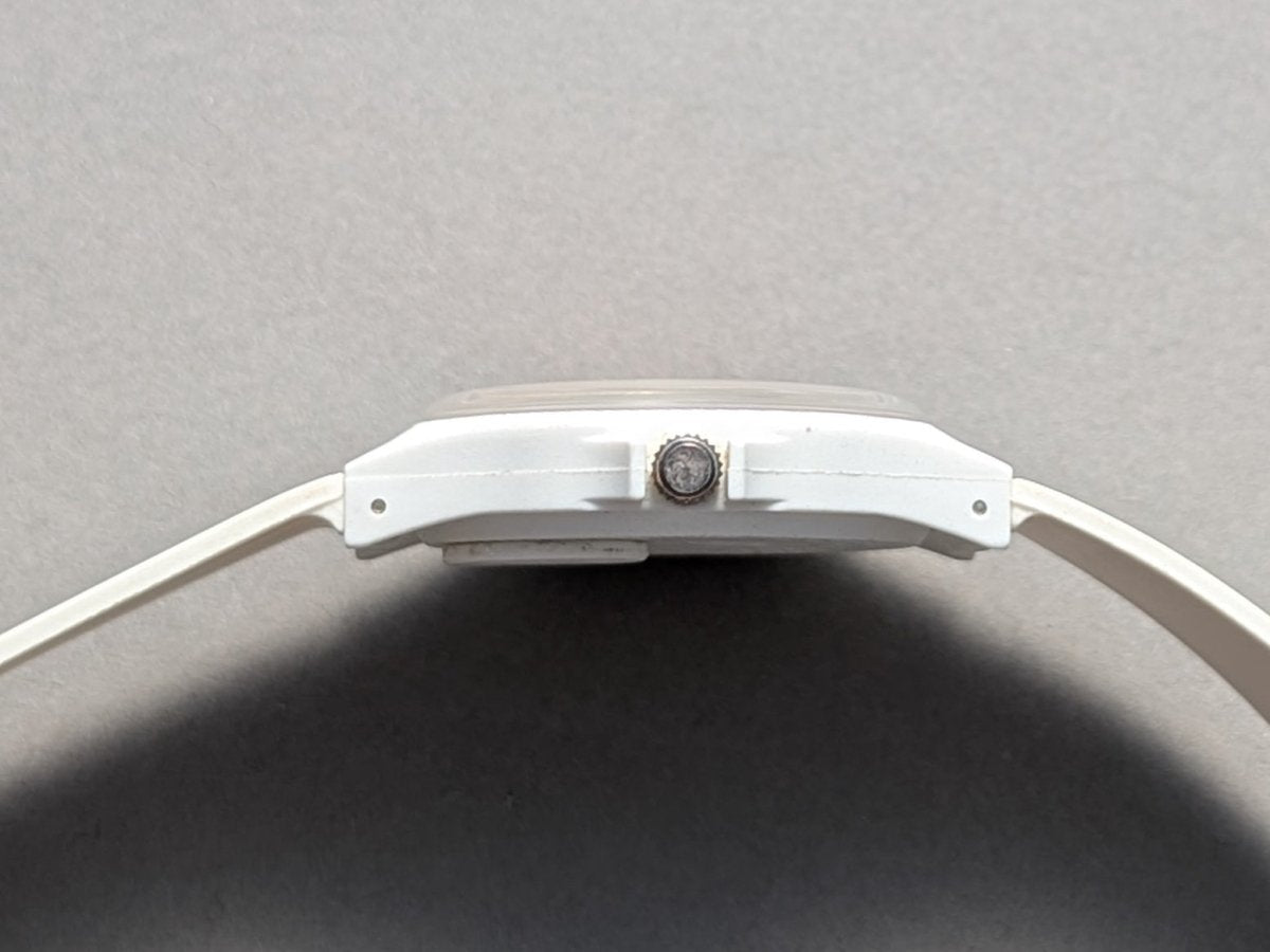 Aquastar Geneve Tennis Watch White Plastic Wristwatch