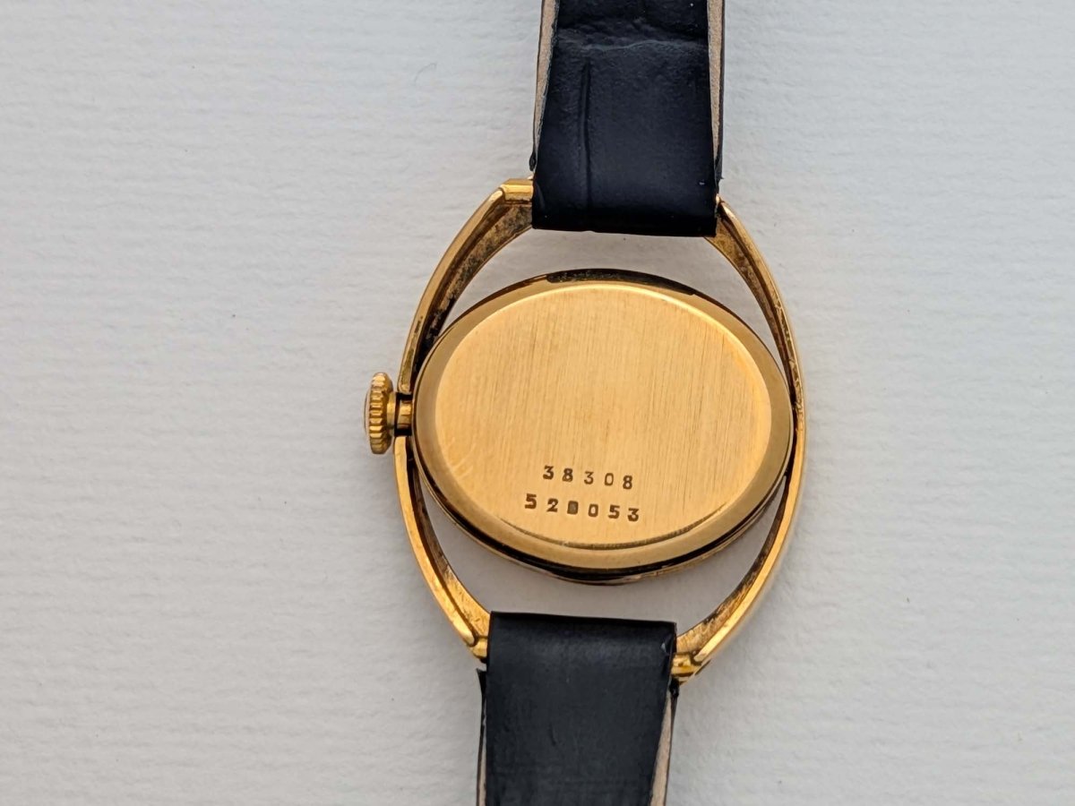 Baume et Mercier 18K Gold Tigers Eye Dial Etrier Ref. 38308 Wristwatch