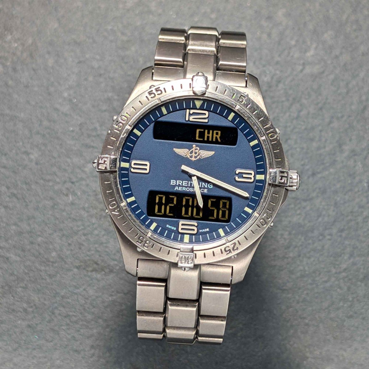 Breitling Aerospace Titanium Blue Dial Ref. E56062 Wristwatch