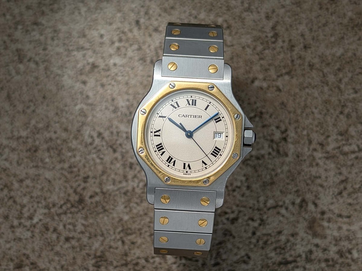 Cartier Santos Octagon Ronde GM - Ref. 187902 - Full Set Wristwatch