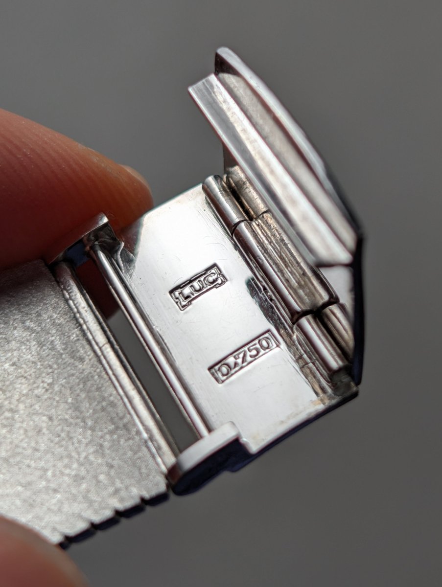 Chopard Gondolo Rectangular 18k White Gold Lapis Lazuli Mosaic Dial 2013 1 Wristwatch