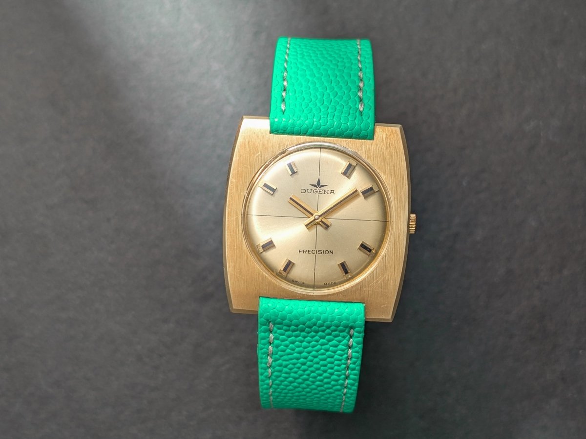 Dugena 1970er 585 Gelbgold Diskus Gehäuse - Main Image