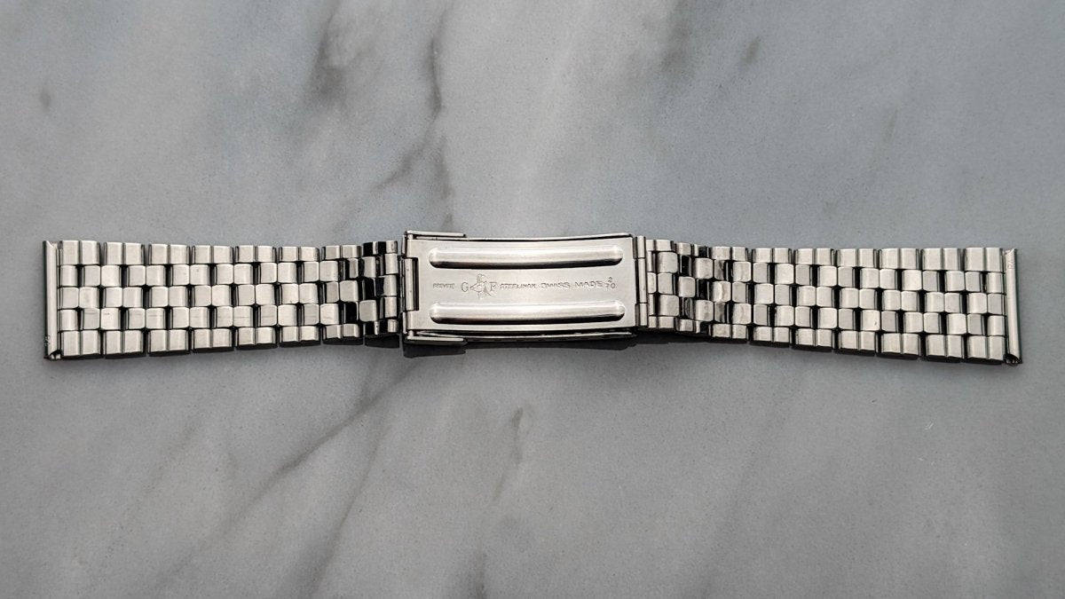 Gay Frères 20mm Straight Ends Stainless Steel Bracelet Roamer Rockshell Strap / Bracelet