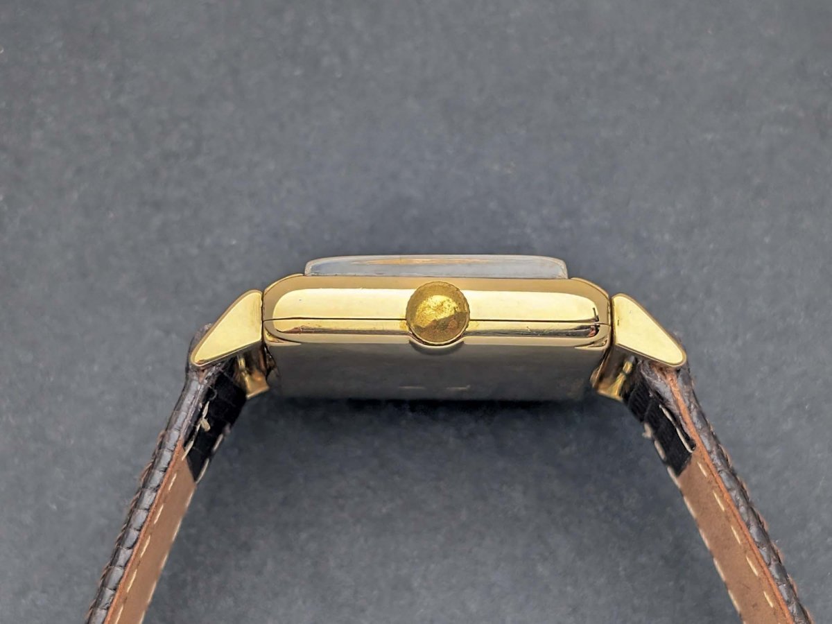 Hamilton Tank Wesley - B 14k Gold Mid Century Wristwatch