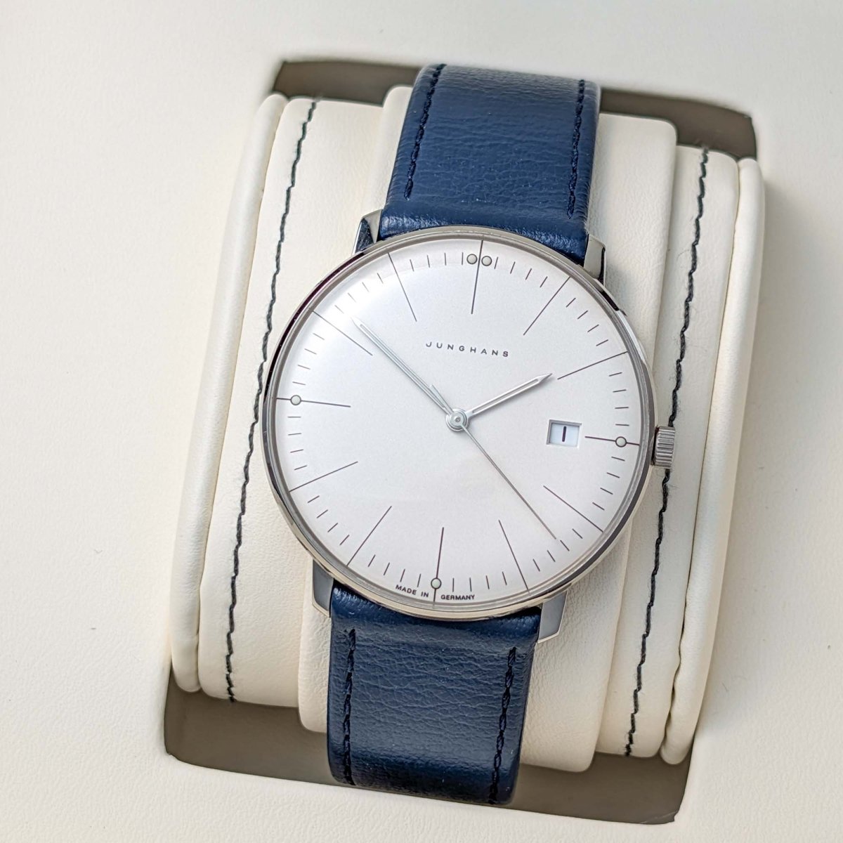 Junghans Max Bill 38 White Quartz 046/4464.00 Wristwatch