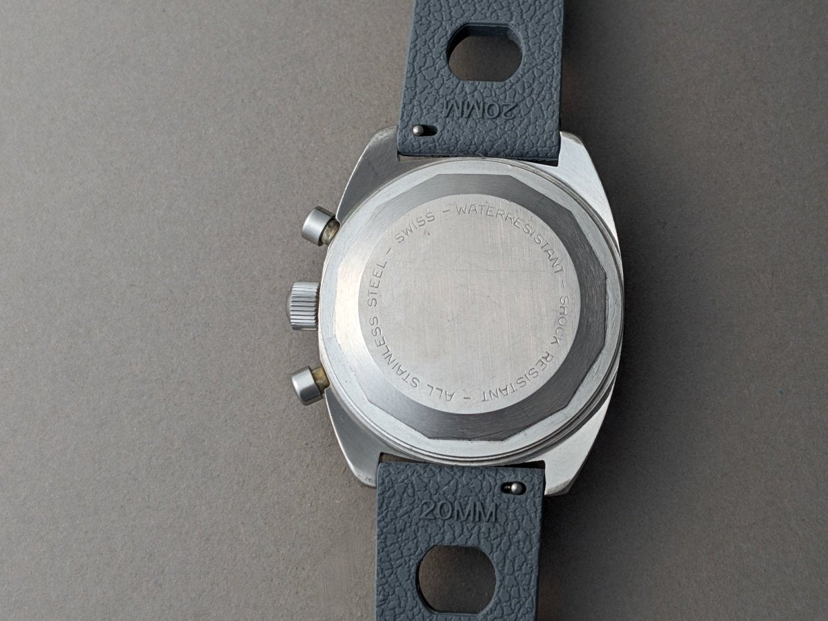 Junghans Olympic Bi - Compax Chronograph Blue Grey Valjoux 7733 Wristwatch