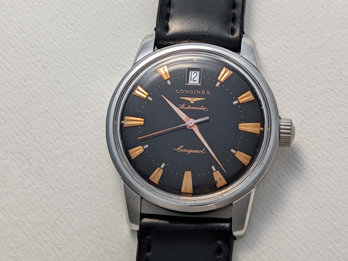 Longines Conquest Heritage L1.611.4 Black Dial Automatic Wristwatch