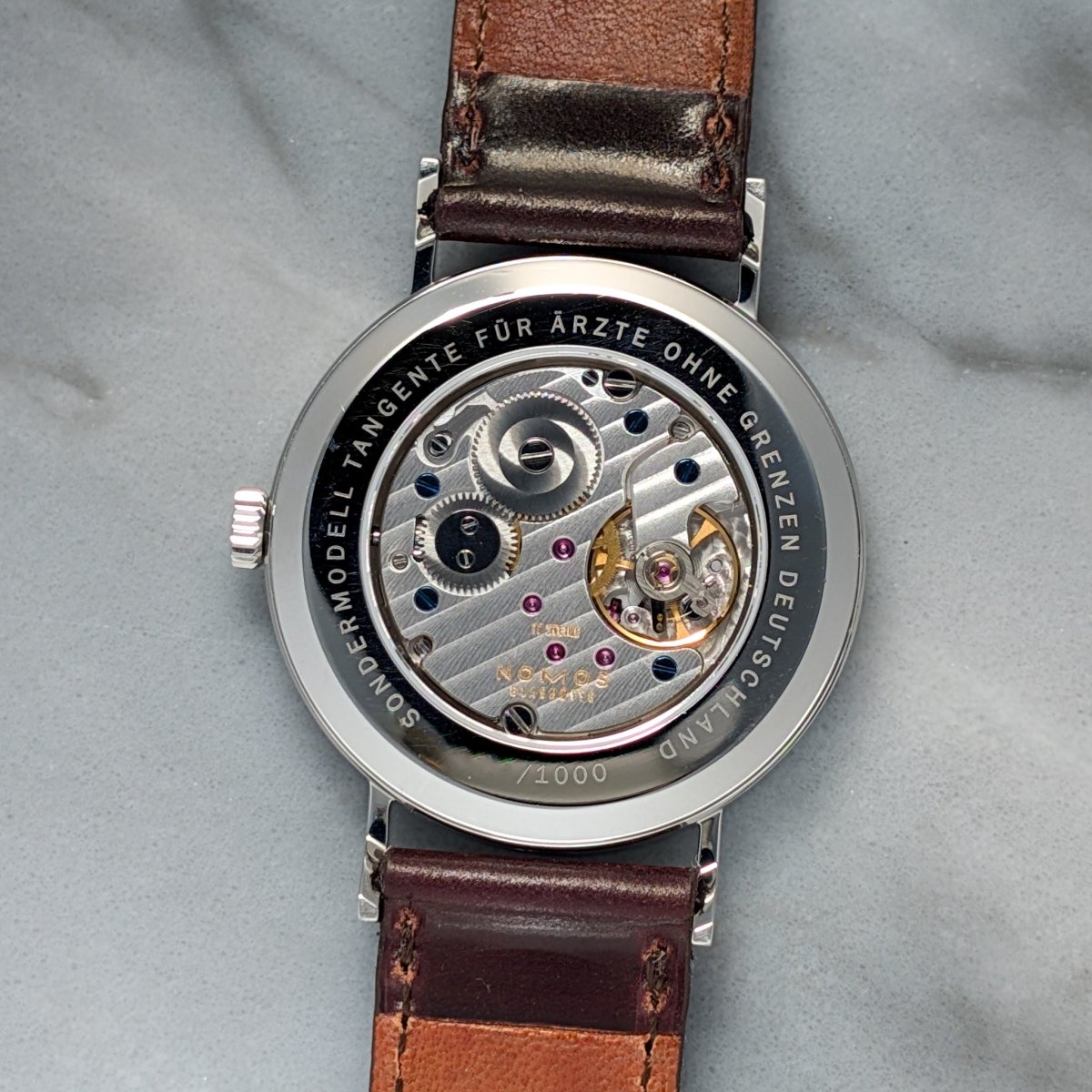 Nomos Tangente 38 Ärzte ohne Grenzen Limited Edition Wristwatch