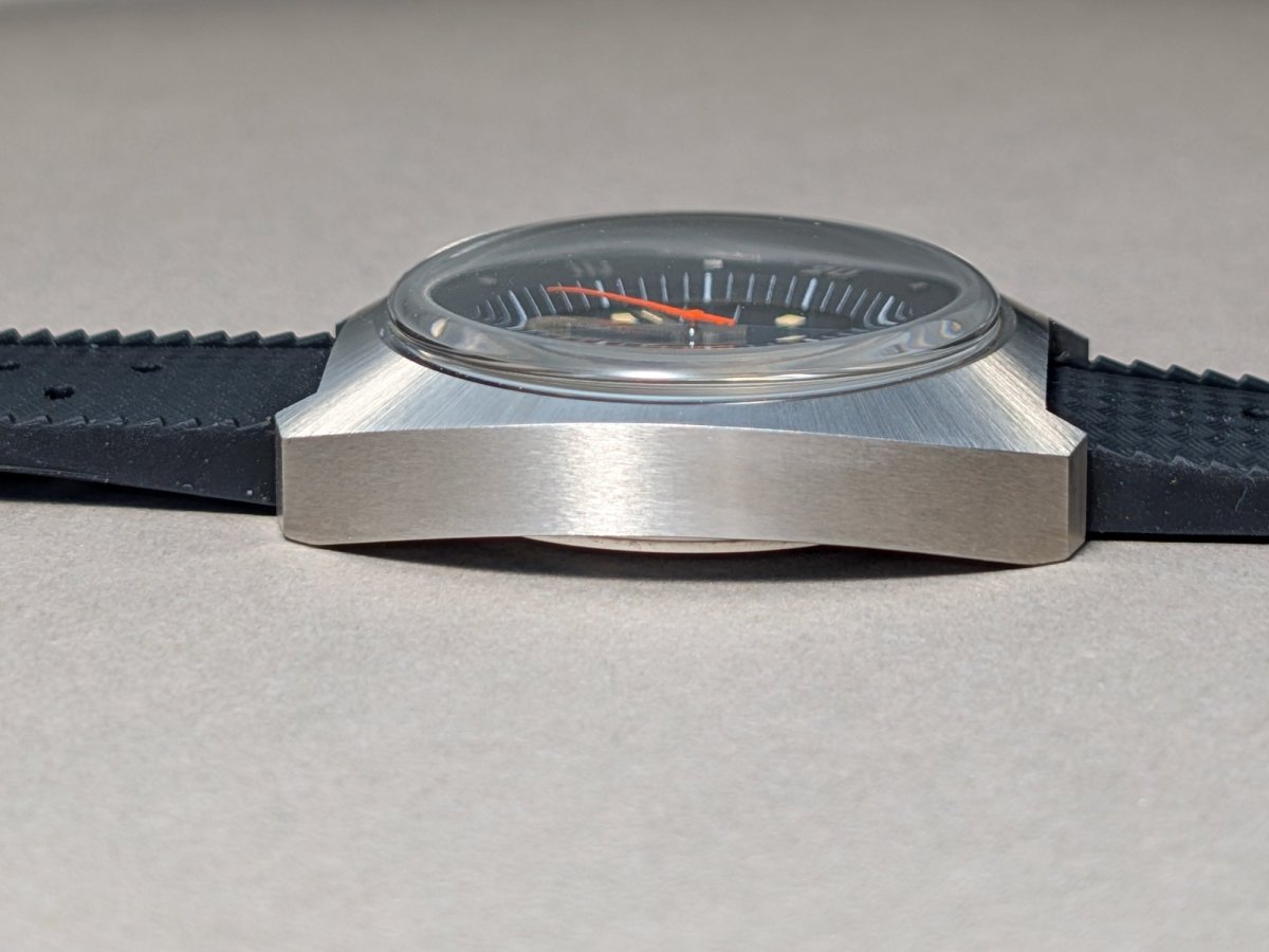 NOS Aquastar Seatime 1000 Black Wristwatch