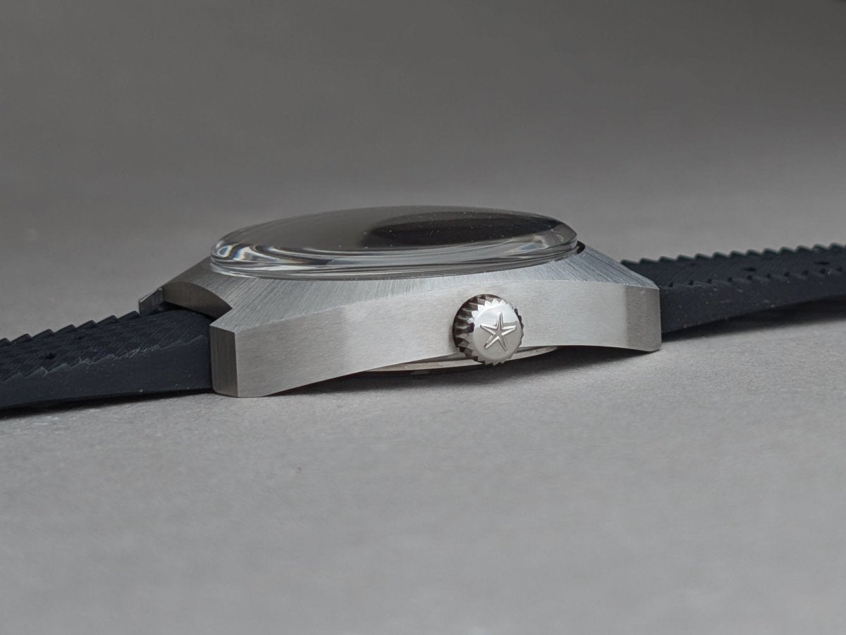 NOS Aquastar Seatime 1000 Black Wristwatch
