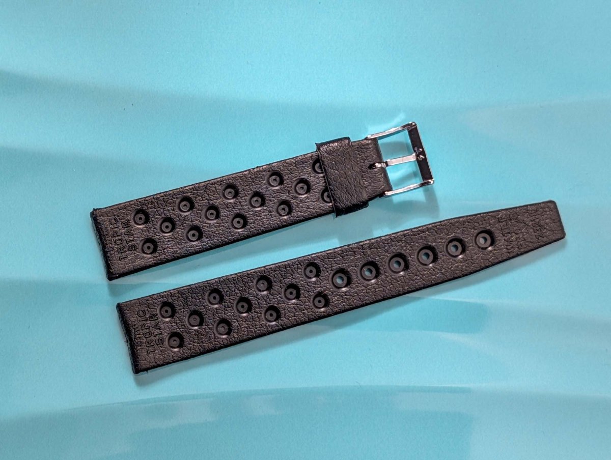 NOS Tropic Star Strap Black Rubber 18 mm 23218 Strap / Bracelet