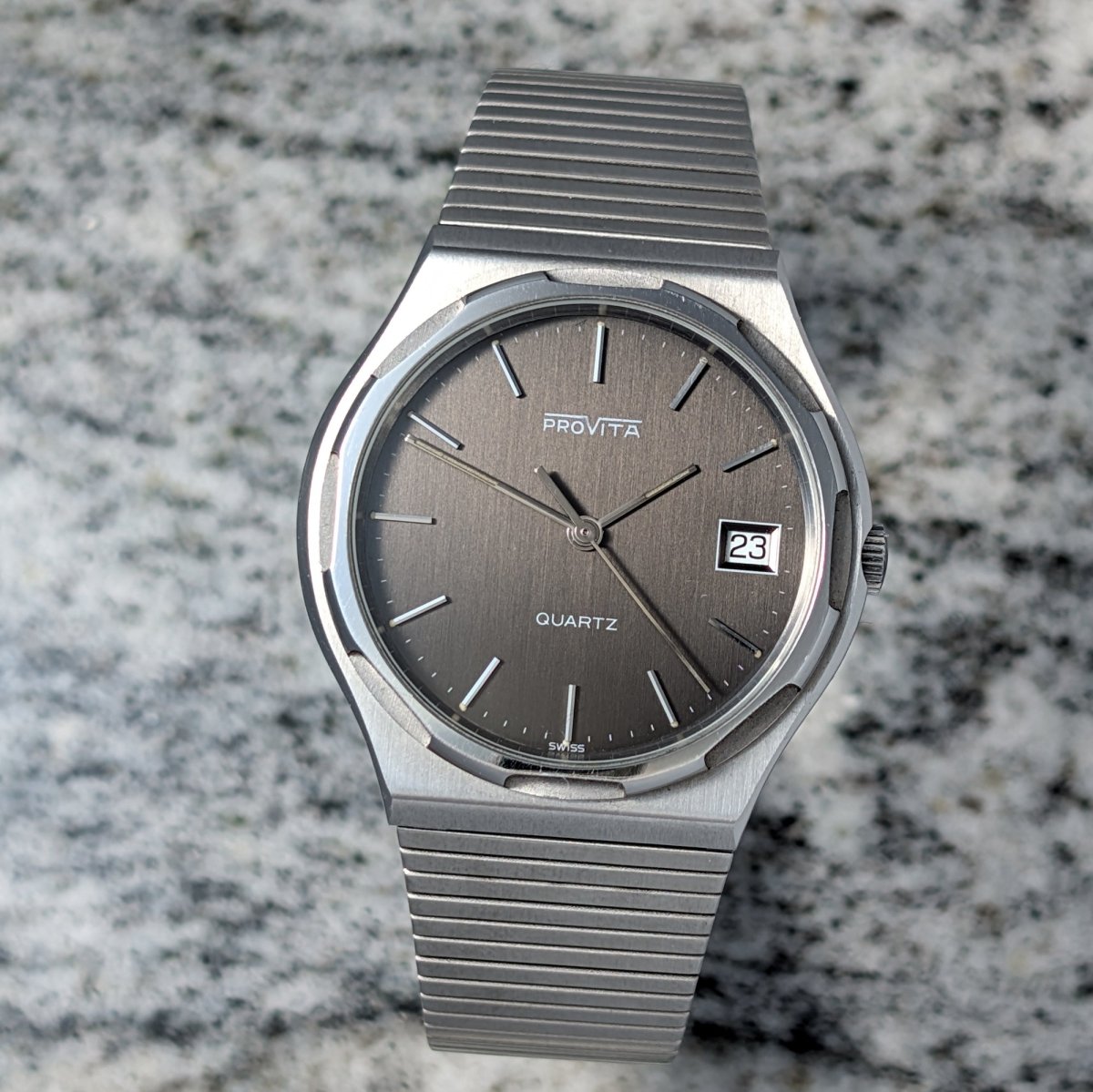 Provita - Integrated Bracelet - Grey Dial Wristwatch