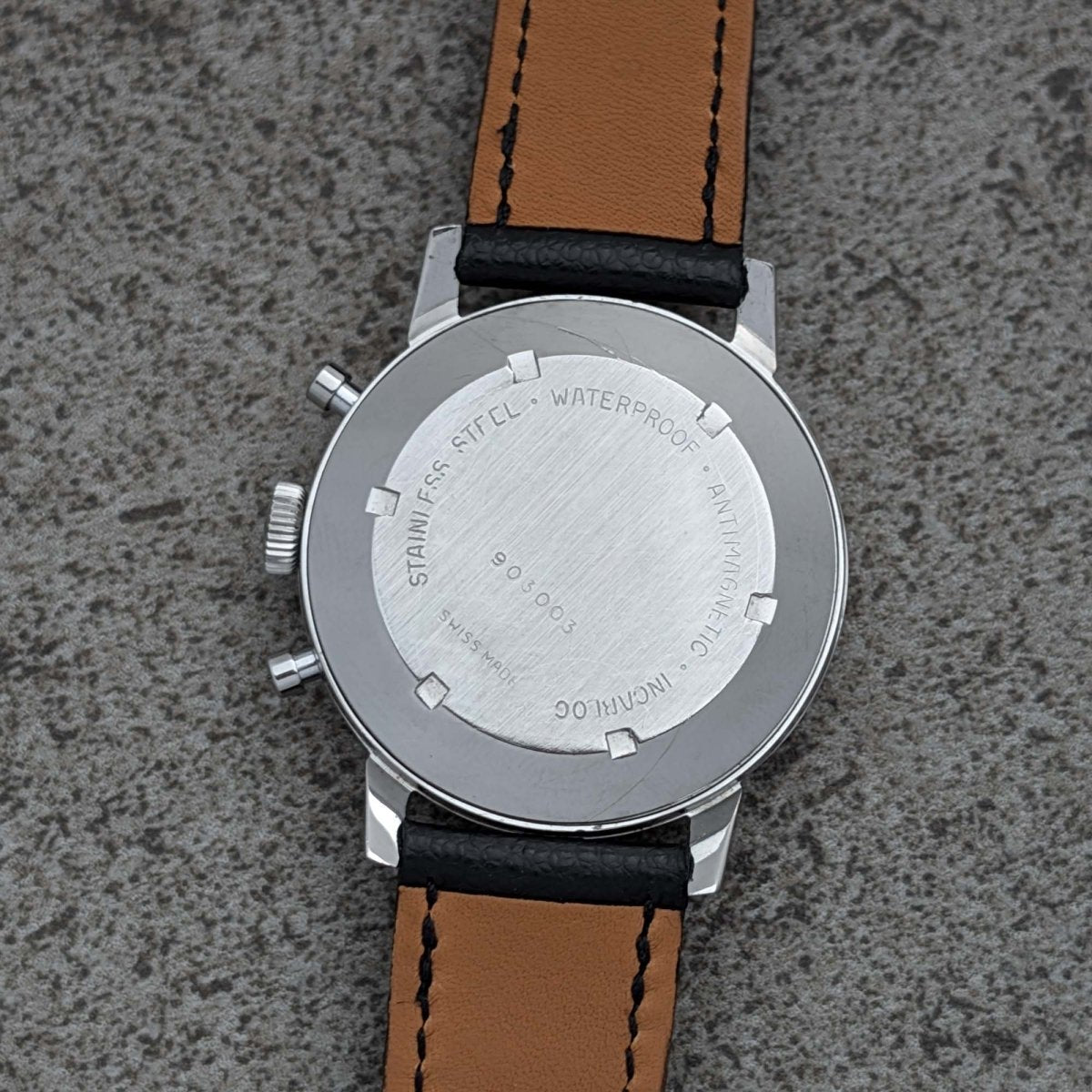 Radar Black Dial Bicompax Chronograph - Landeron 248 Wristwatch