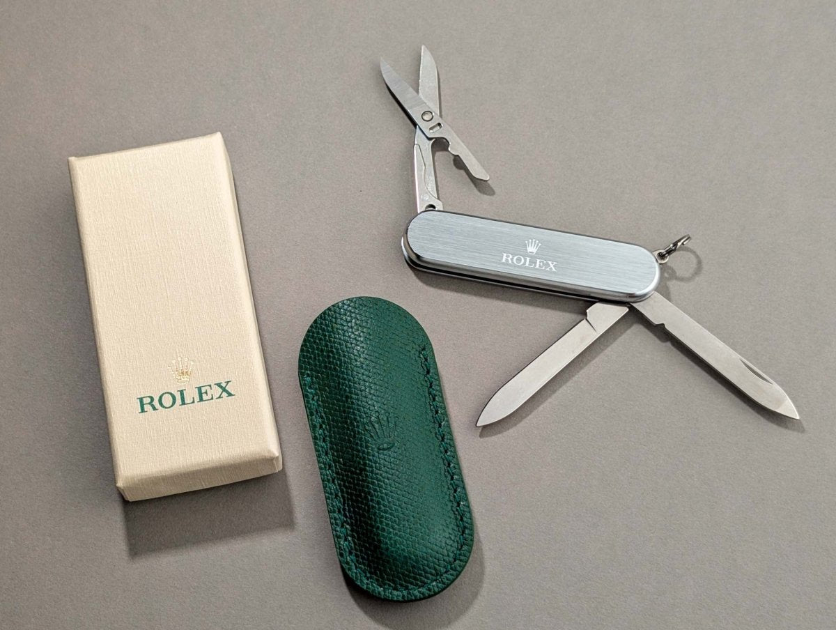 Rolex Victorinox Pocket Knife Silver Collectible
