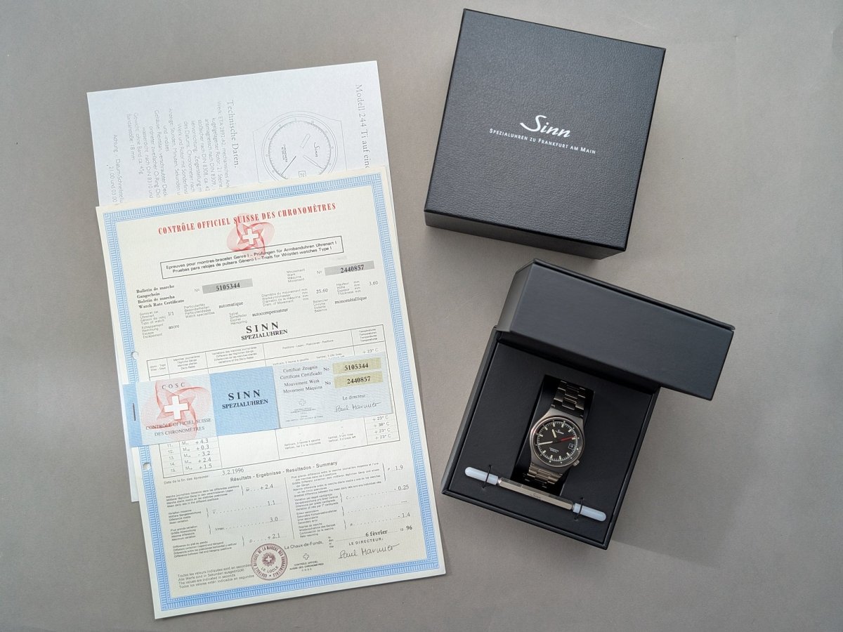 Sinn 244 Ti Automatic Chronometer Titanium Wristwatch