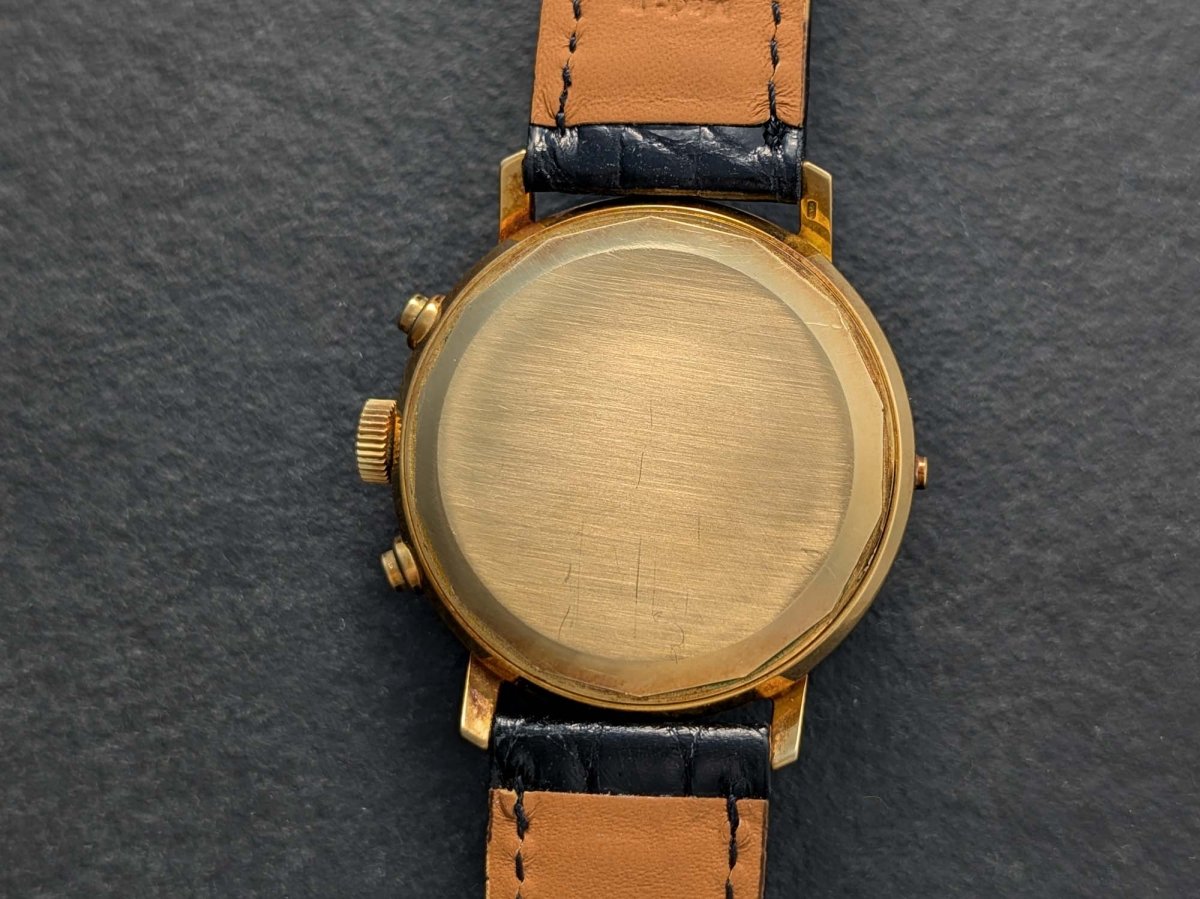 Tissot 18k Gold Moon Phase Chronograph Valjoux 7734 Ref. 41006 Wristwatch