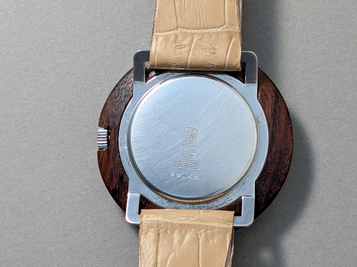 Universa Disco Volante Wood and Sterling Silver Wristwatch
