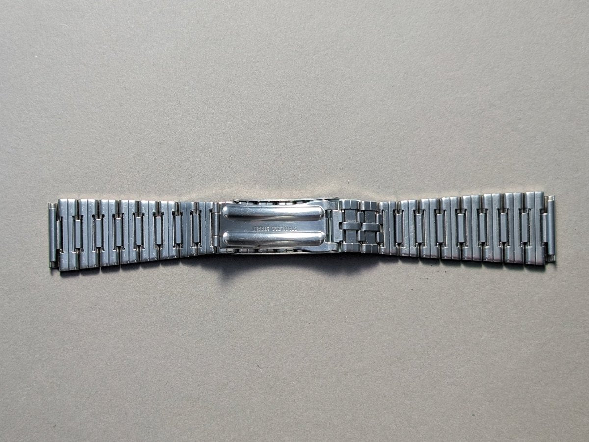 Vintage 20 mm / 22 mm Integrated Stainless Steel Bracelet Sporty Strap / Bracelet