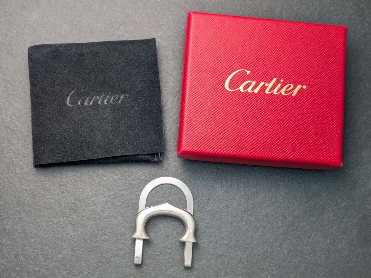 Vintage Cartier Money Clip C - Sterling Silver Clock