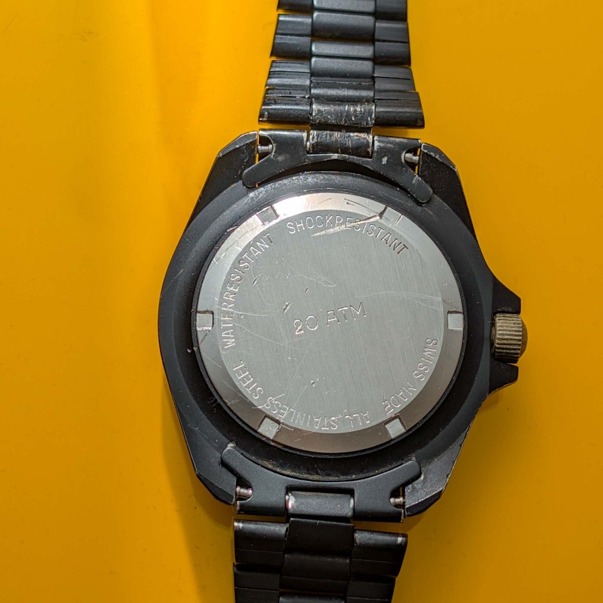 Vintage Monnin Case Diver Black PVD Wristwatch