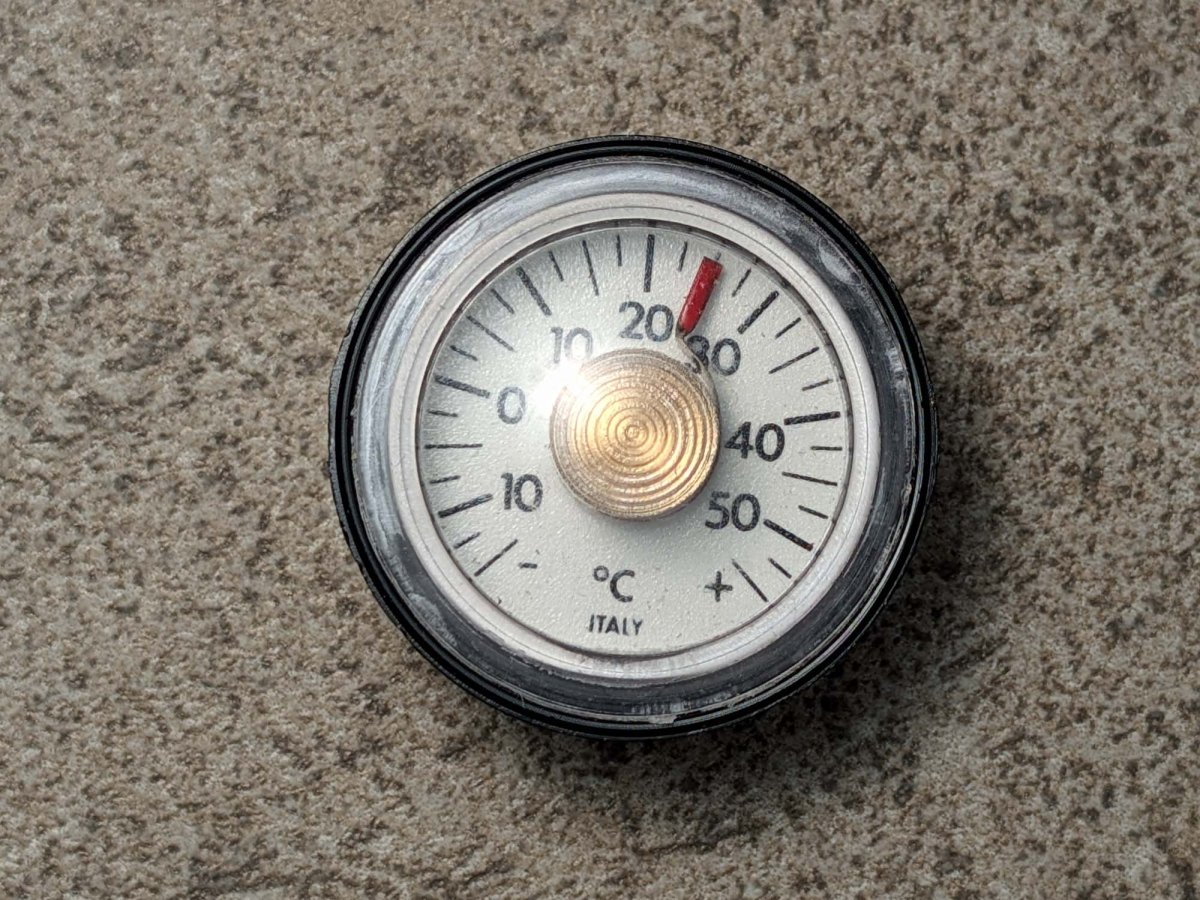 Vintage Strap Dive Thermometer Gauge - Lume Dial Collectible