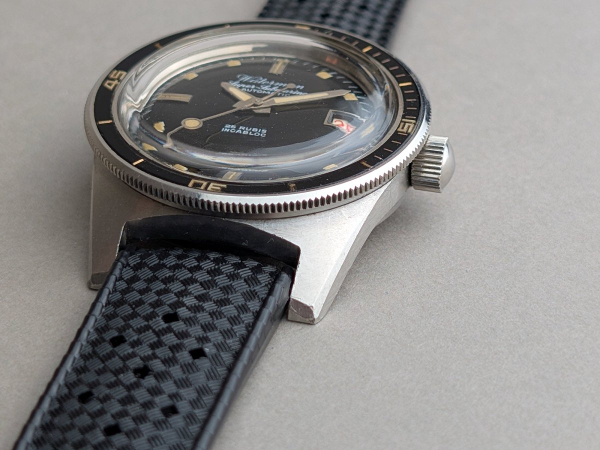 Waterman Super Submarino Skin Diver Tritium Dial Acrylic Bezel Wristwatch