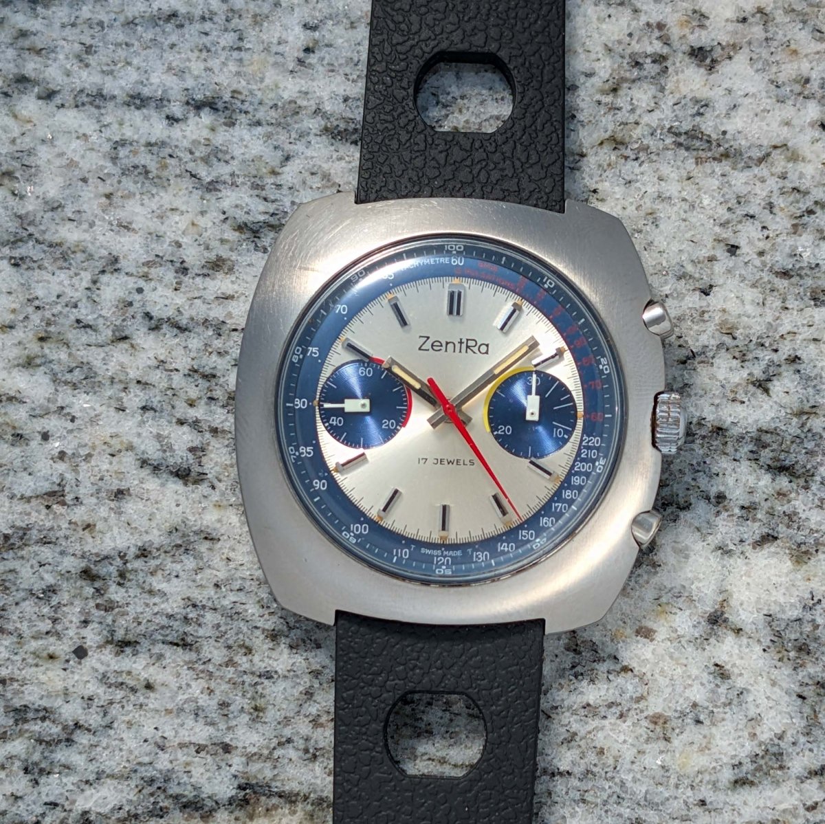 ZentRa Cushion Case Chronograph Wristwatch