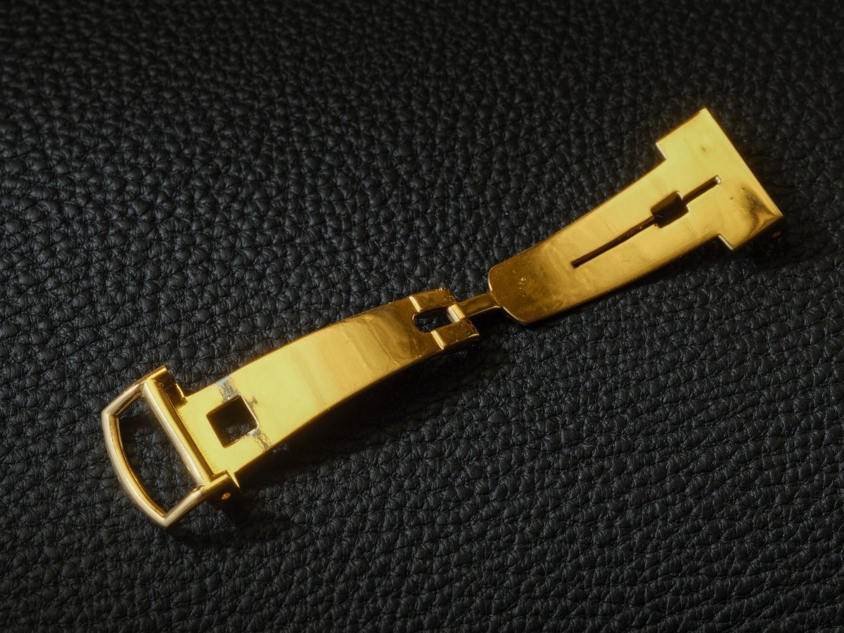 15 mm 18K Yellow Gold Folding Clasp Universal