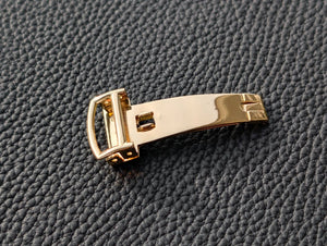 15 mm 18K Yellow Gold Folding Clasp Universal