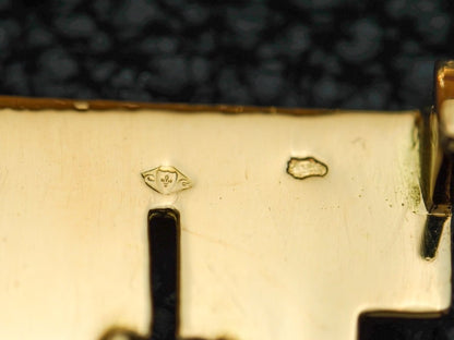 15 mm 18K Yellow Gold Folding Clasp Universal