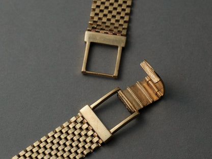 16 mm 16k Gold Brick Watch Bracelet 9 - row Strap / Bracelet