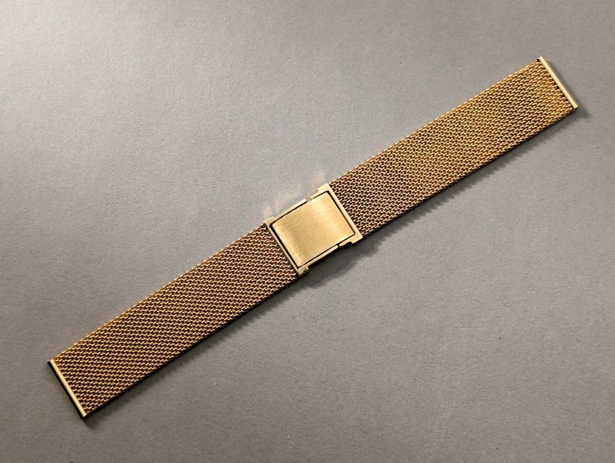17mm 14k Gold Milanaise Watch Bracelet Strap / Bracelet