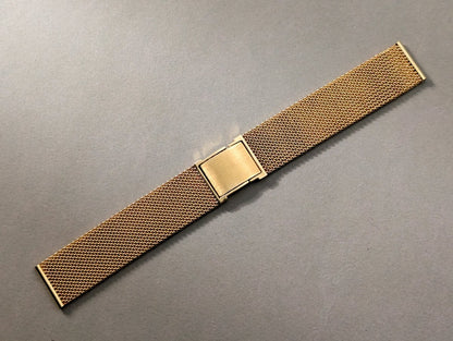 17mm 14k Gold Milanaise Watch Bracelet Strap / Bracelet