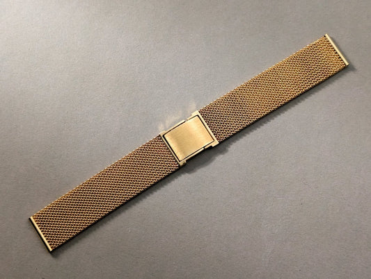 17mm 14k Gold Milanaise Watch Bracelet Strap / Bracelet