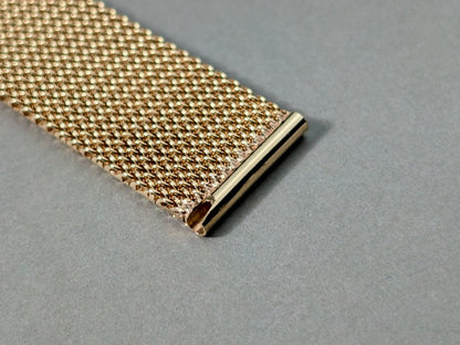17mm 14k Gold Milanaise Watch Bracelet Strap / Bracelet
