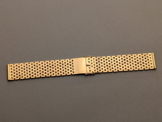 17mm Brick Watch Bracelet 18k Gold Strap / Bracelet