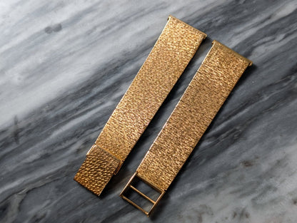 18 19 mm 18k Gold Watch Bracelet Fish Scales Look Strap / Bracelet