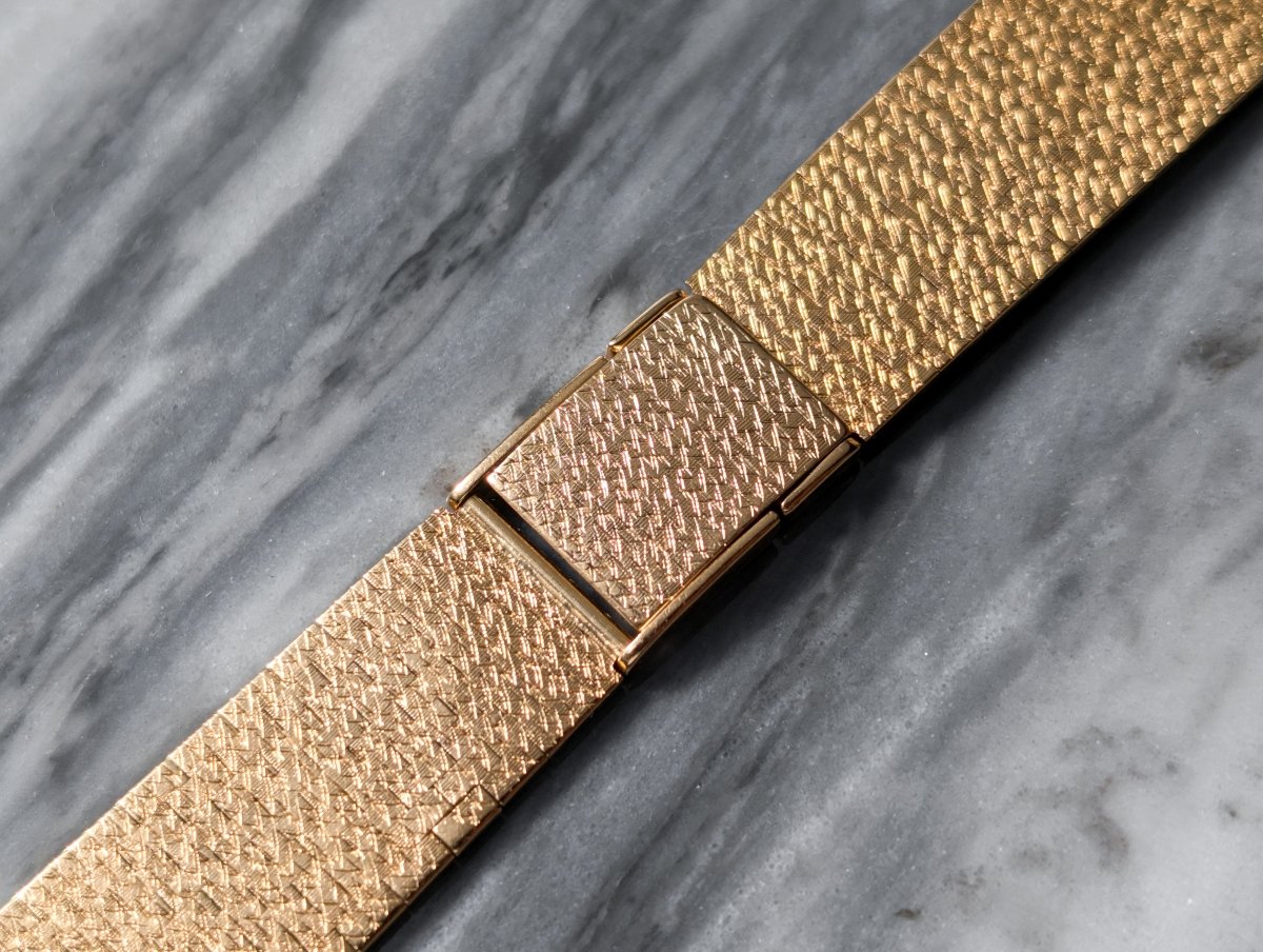 18 19 mm 18k Gold Watch Bracelet Fish Scales Look Strap / Bracelet