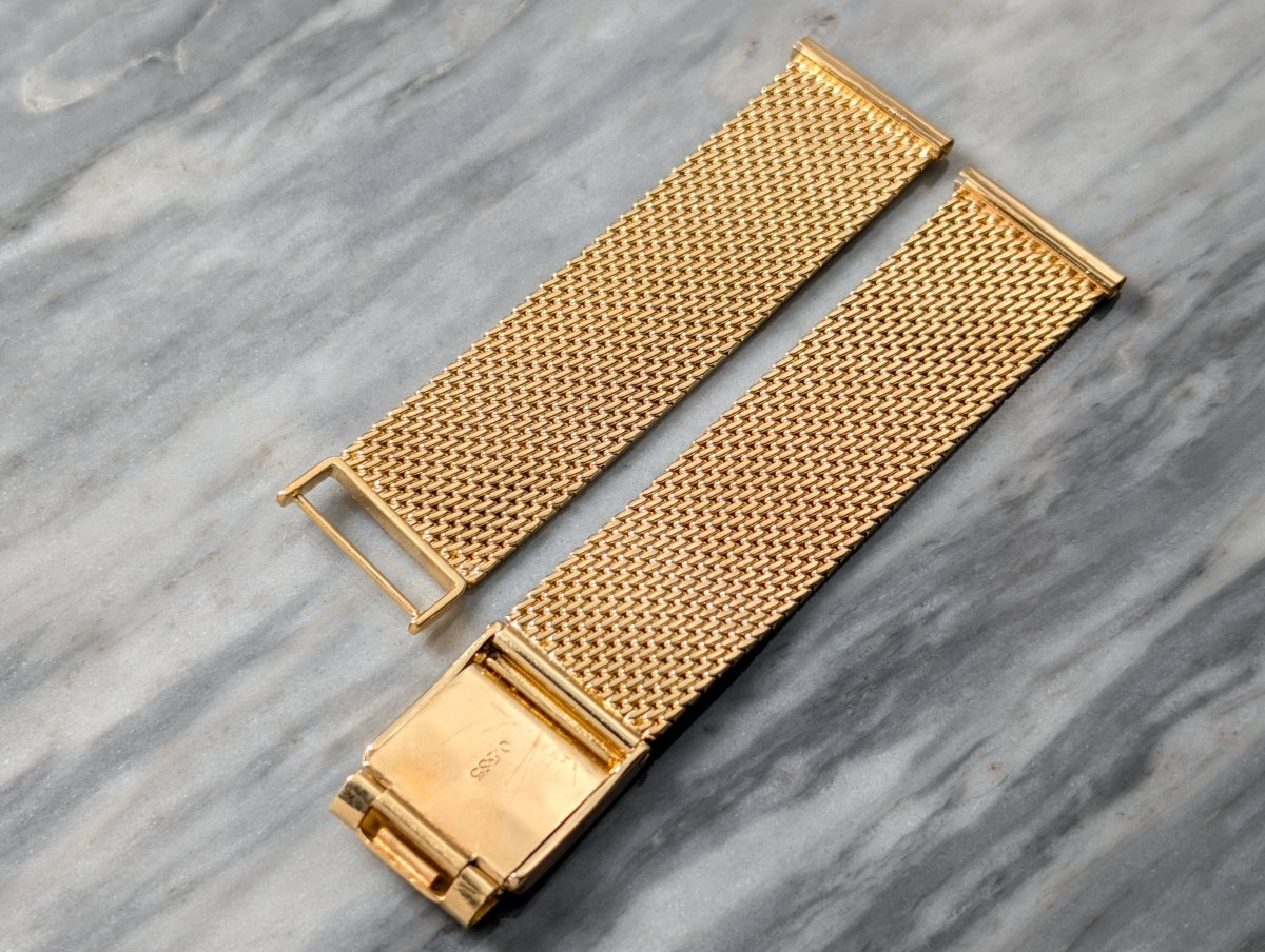 18 mm 14k Yellow Gold Milanaise Watch Bracelet Strap / Bracelet