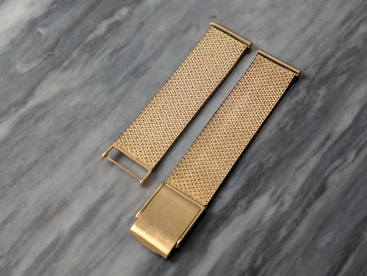 18 mm 14k Yellow Gold Milanaise Watch Bracelet Strap / Bracelet