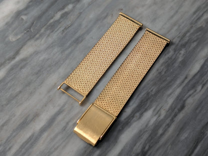 18 mm 14k Yellow Gold Milanaise Watch Bracelet Strap / Bracelet