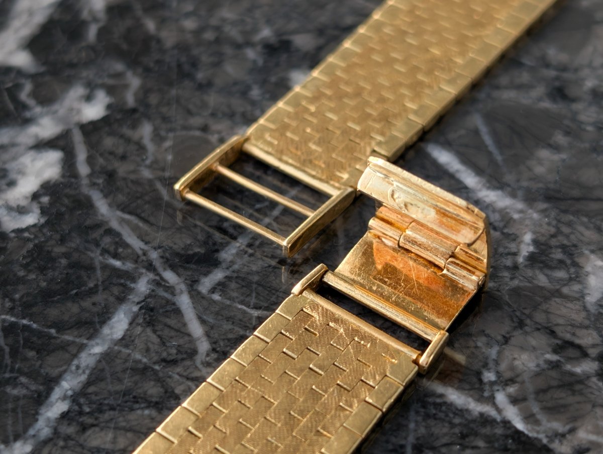 18 mm 18k Gold Vintage Watch Bracelet Made in Itlay Strap / Bracelet