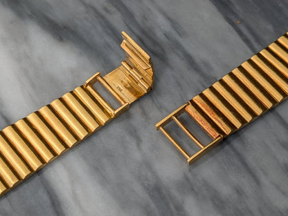 18 mm 18k Yellow Gold Watch Bracelet Vintage Strap / Bracelet