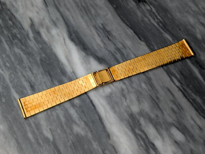 18 mm 18k Yellow Gold Watch Bracelet Vintage Strap / Bracelet