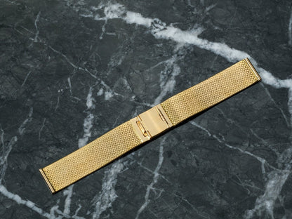 18mm 18k Gold Milanaise Watch Bracelet 1950s Strap / Bracelet
